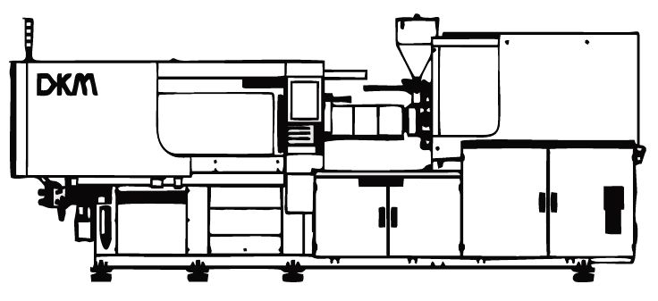 DKM注塑機(jī)示意圖